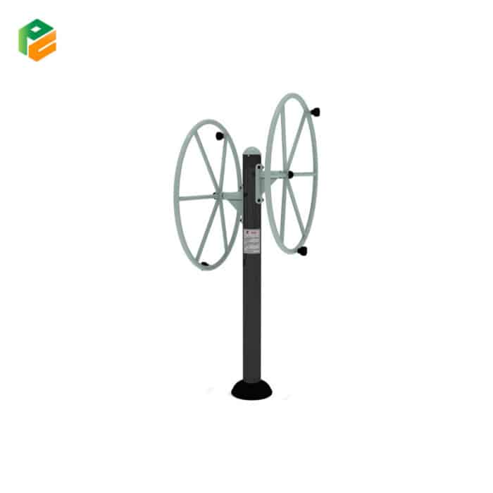 Outdoor Gym Equipment Big Shoulder Wheel for 2 Persons-2