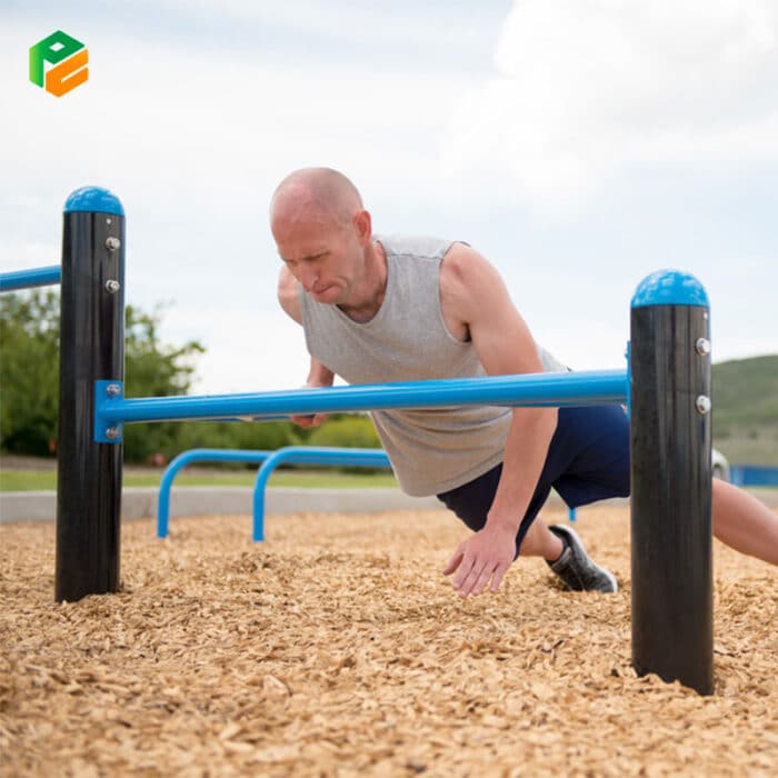 Outdoor Gym Equipment Multi Level Push Up Bars for Adults-3
