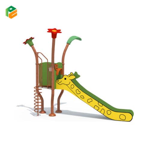 Outdoor Playground Set with Stainless Slide for Children-1