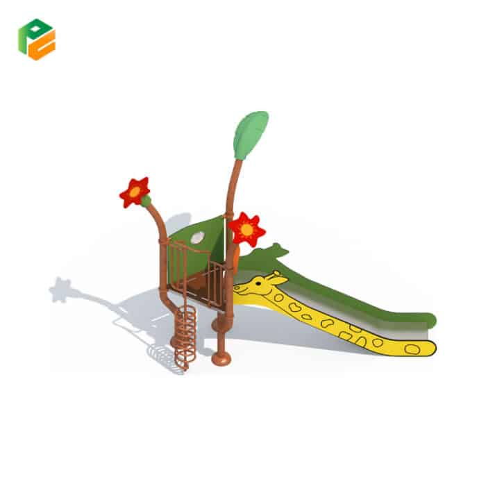 Outdoor Playground Set with Stainless Slide for Children-2