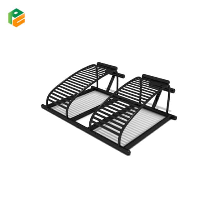 Park Fitness Equipment Double Sit-up Bench for All Ages-2