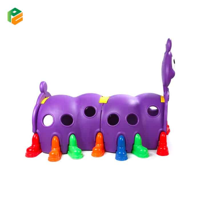 Purple Caterpillar Climbing Tunnel for Age 3-6 Kids-4