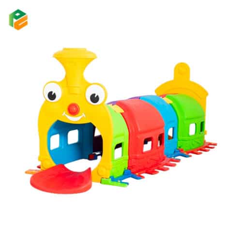 Train Tunnel Climb and Crawl Daycare Play Equipment for Kids-1