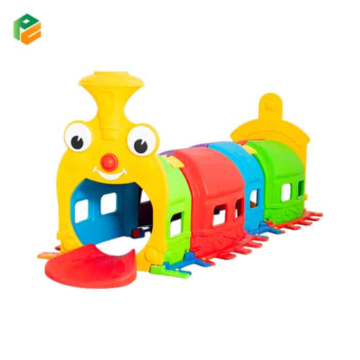 Train Tunnel Climb and Crawl Daycare Play Equipment for Kids-1
