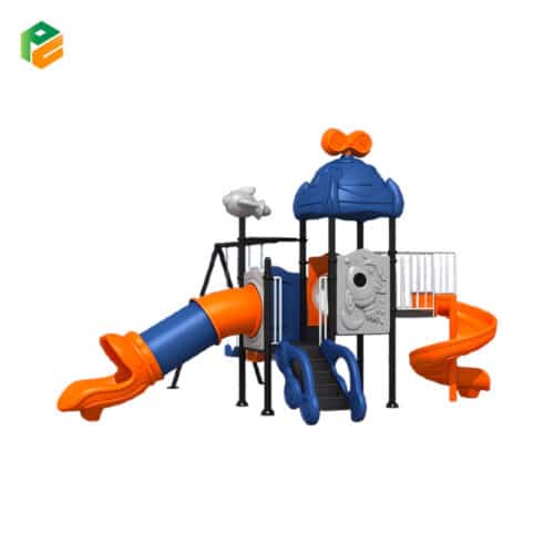 Children Playground Set with Swing and Slides for Outer Space-1