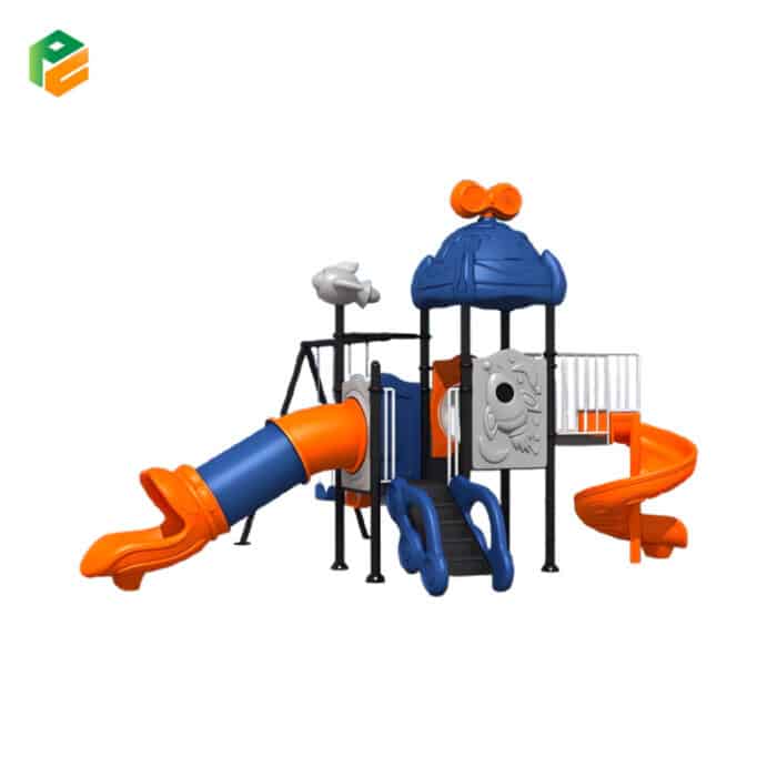 Children Playground Set with Swing and Slides for Outer Space-1