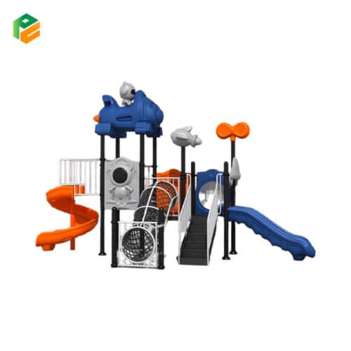 Newly Designed Children Playground Equipment with Net Tunnel-1