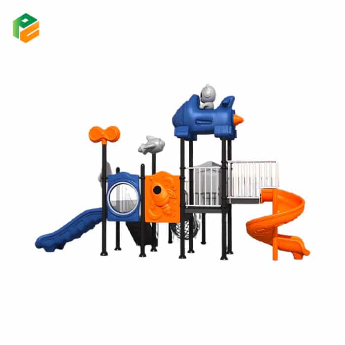 Newly Designed Children Playground Equipment with Net Tunnel-2