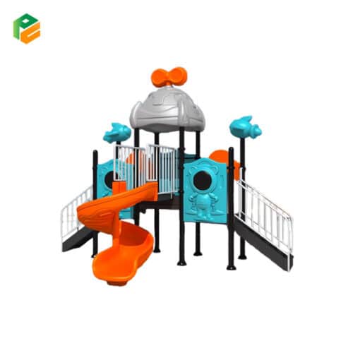 Spaced Themed Plastic Playground Equipment for Kindergarten-1