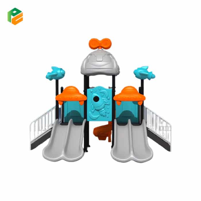 Spaced Themed Plastic Playground Equipment for Kindergarten-2