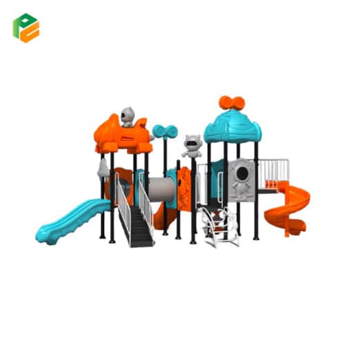 Two Tower Kids Plastic Outdoor Playset for Daycare Centre-1